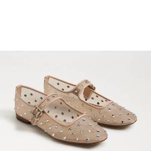 NEW SAM EDELMAN women michaela flat shoes in vintage pink mesh